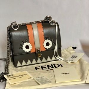 Fendi Kan I Eyes Flowers Mini Shoulder Bag.